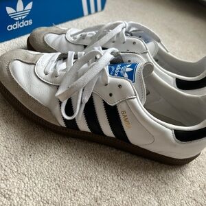 Adidas Samba White Black and Brown Sneakers